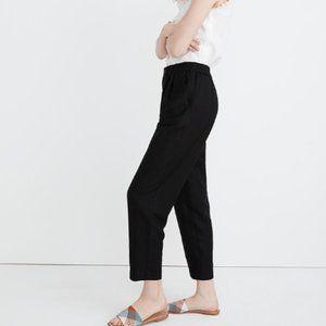 Madewell Linen Blend Track Trousers Black